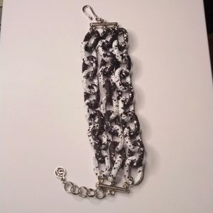 Sassy Jones Zaria Matte Bracelet -Black/White Marble